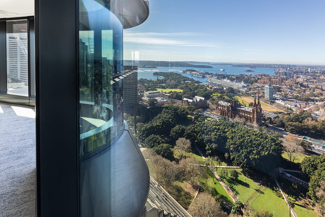 View from level 35 at Parkline Place, Sydney